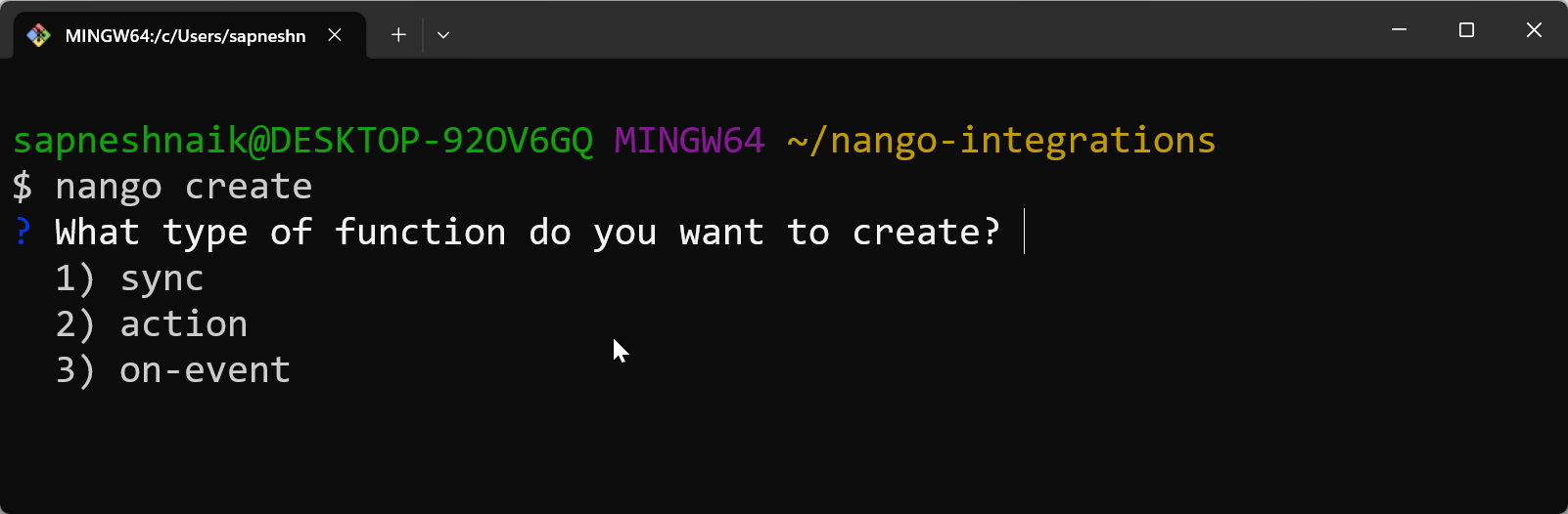 Nango_CLI_interactive_mode
